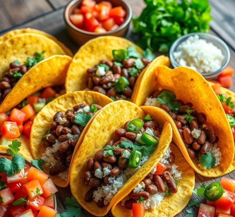 Bean and Rice Tacos