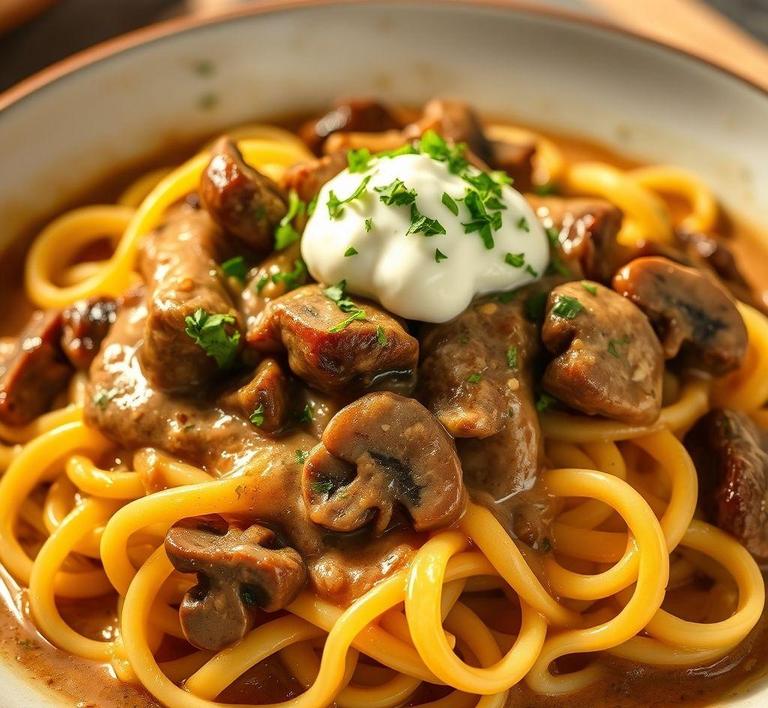 Beef ane Mushroom Stroganoff