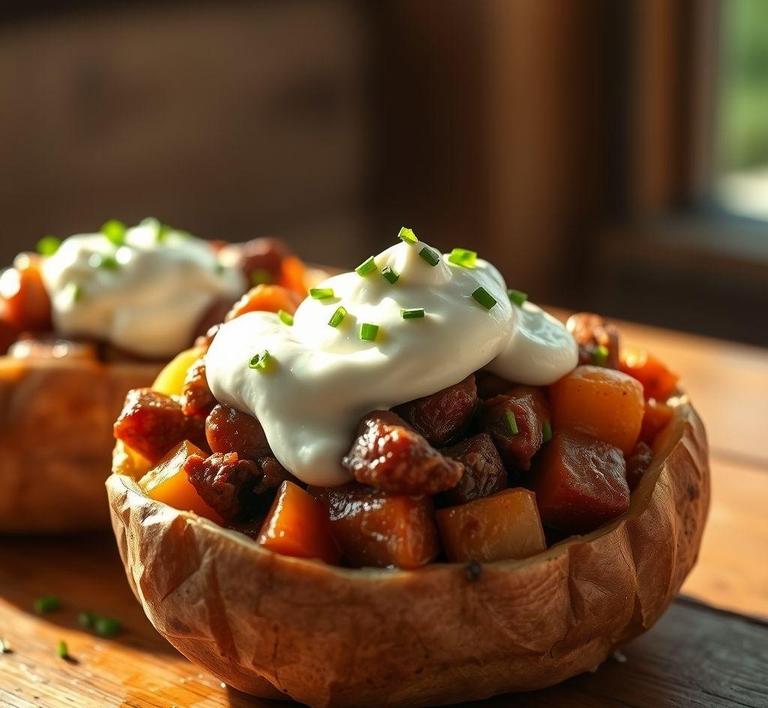 Beef Stew Baked Potatoes