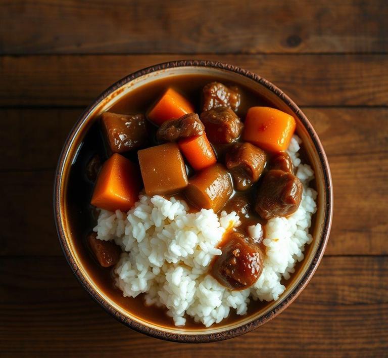 Beef Stew Gravy over Rice