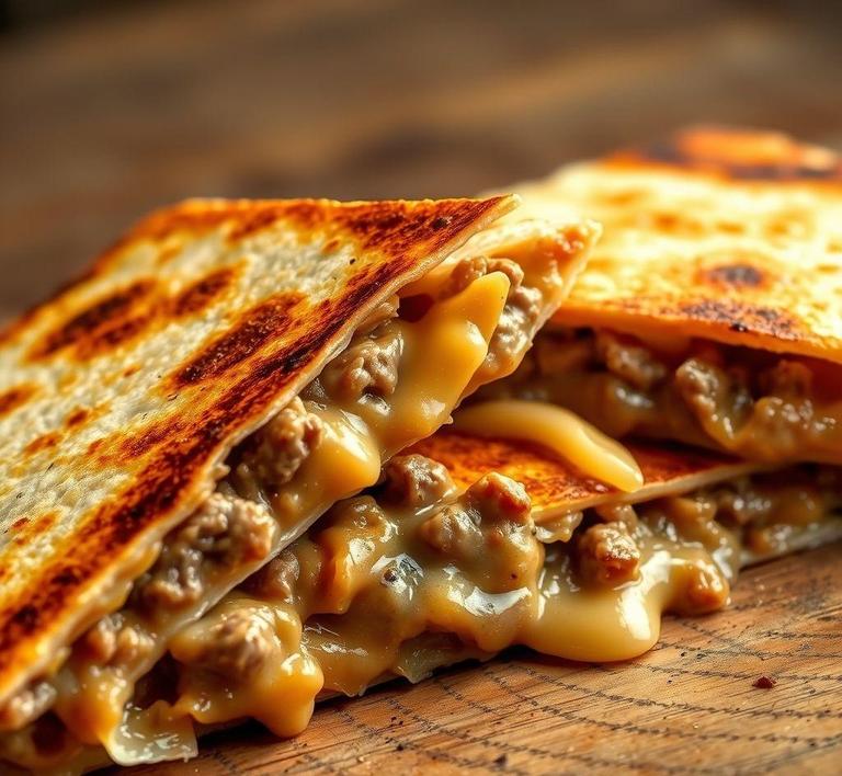 Beef Stroganoff Quesadillas