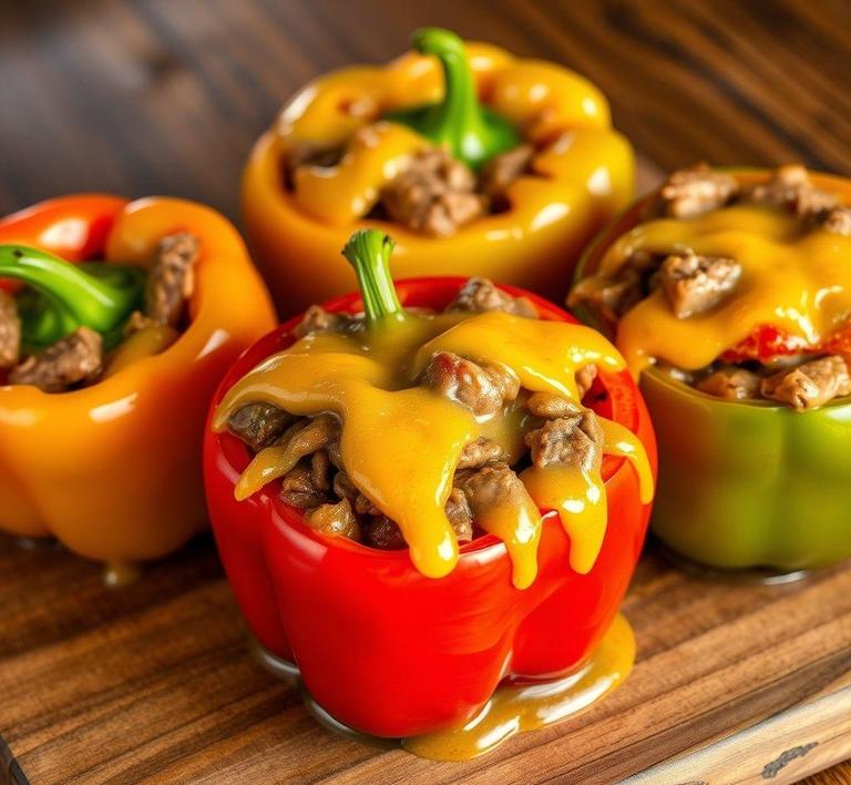 Beef Sttroganoff Stuffed Bell Peppers