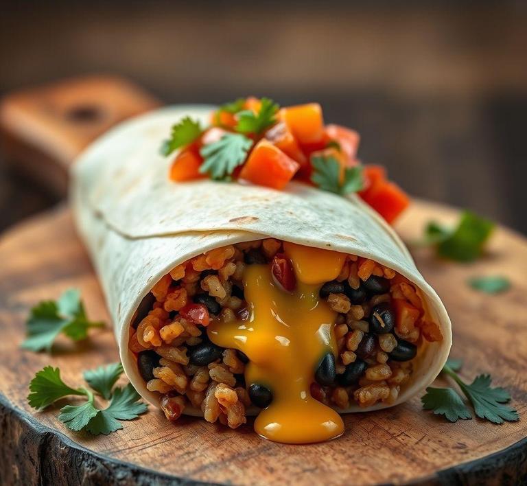 Brown Rice abd Bean Burritos