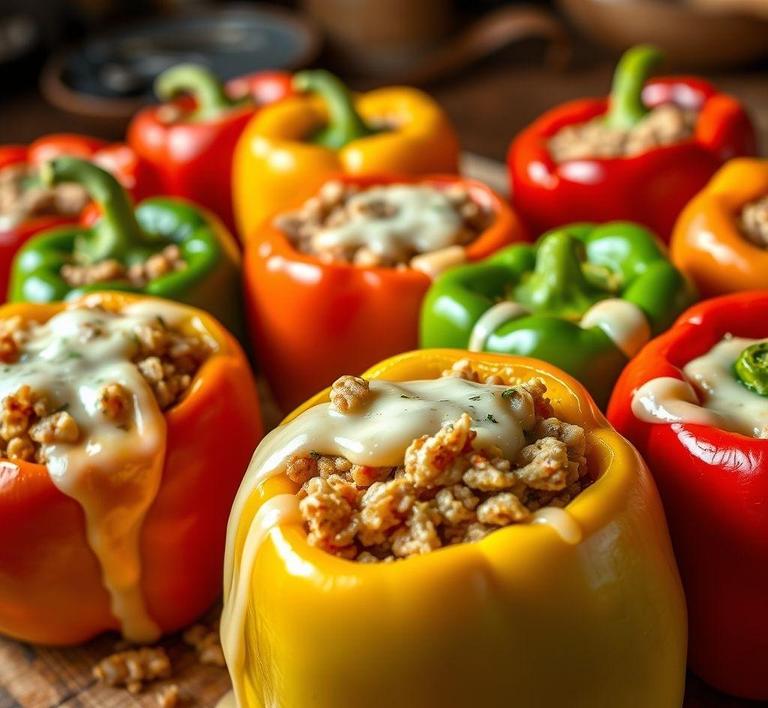 Brown Rice Rice Stuffed Peppers