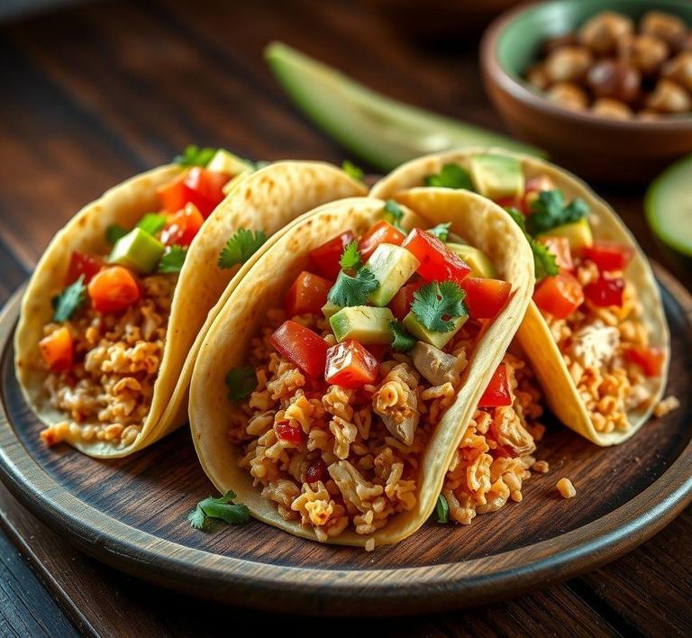 Chicken and Rice Casserole Tacos
