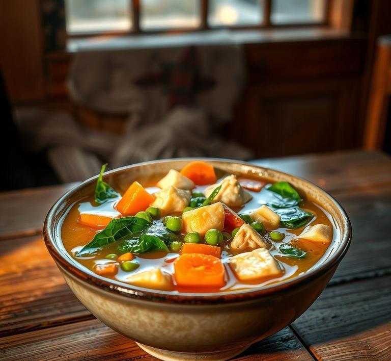Chicken or Tofu Rice Soup
