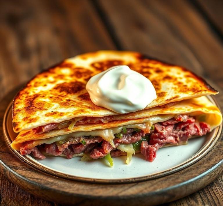 Corned Beef and Cabbage Quesadilla