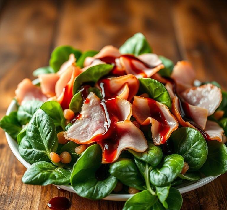 Ham and and Spinach Salad