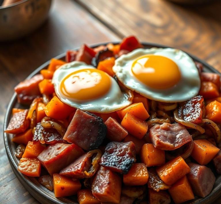 Ham and Sweet Potato Hash