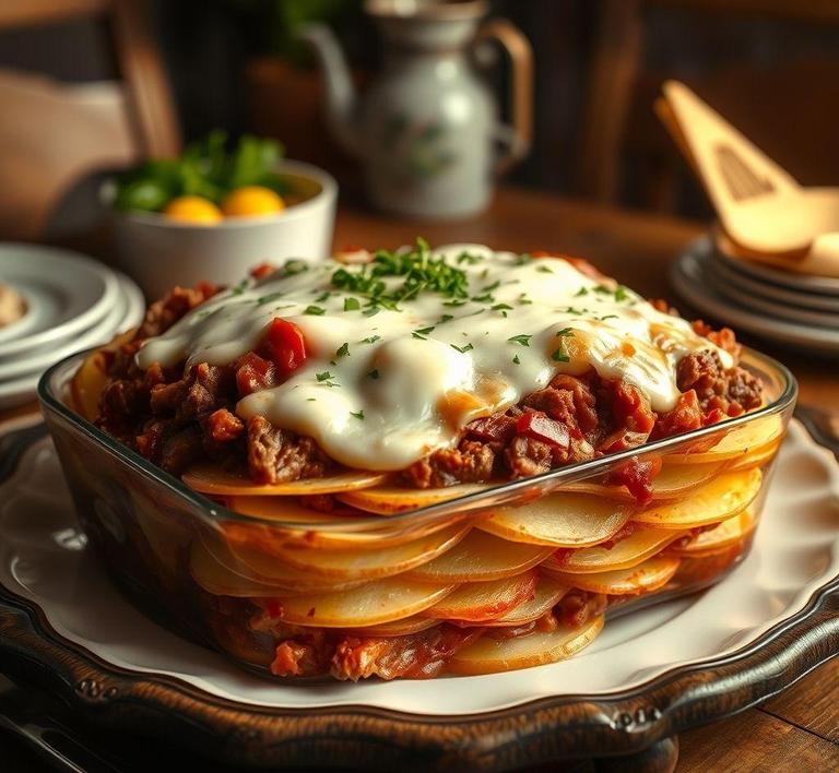 Italian Beef and Potato Casserole