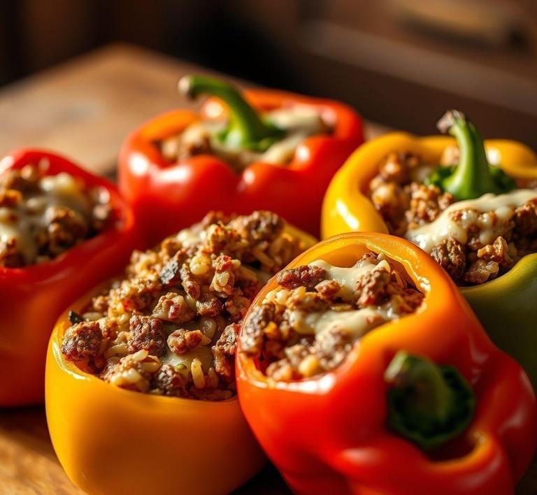 Italian Beef Stuffed Peppers