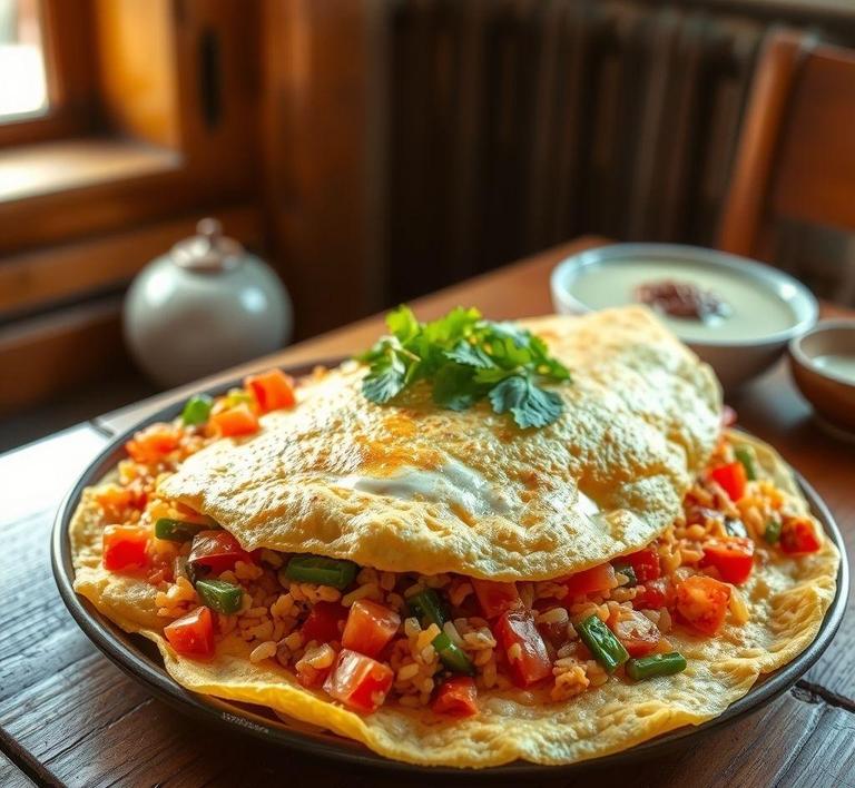 Mexican Rice Omelette