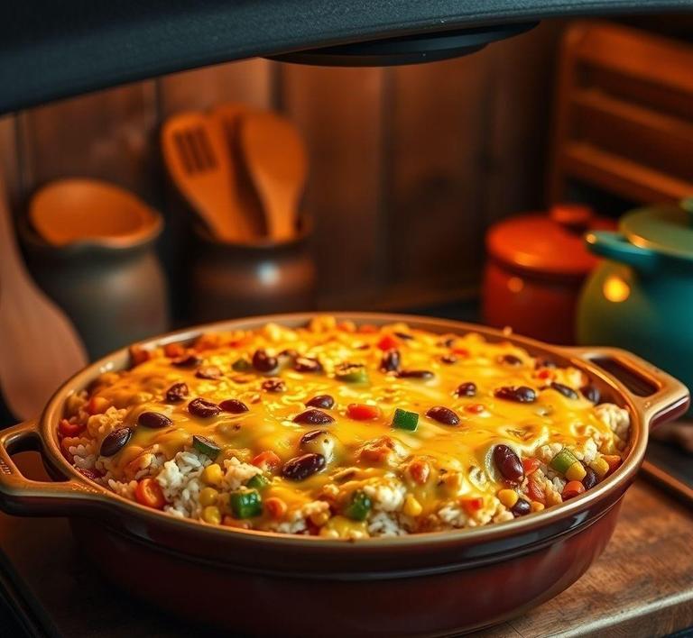 Refried Bean and Rice Casserole