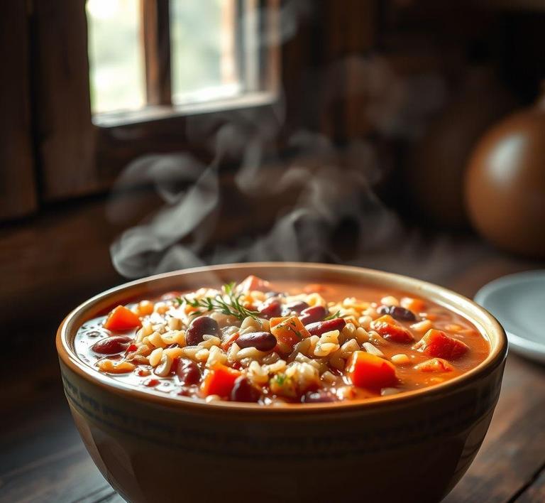 Spicy Bean and Rice Rice Soup