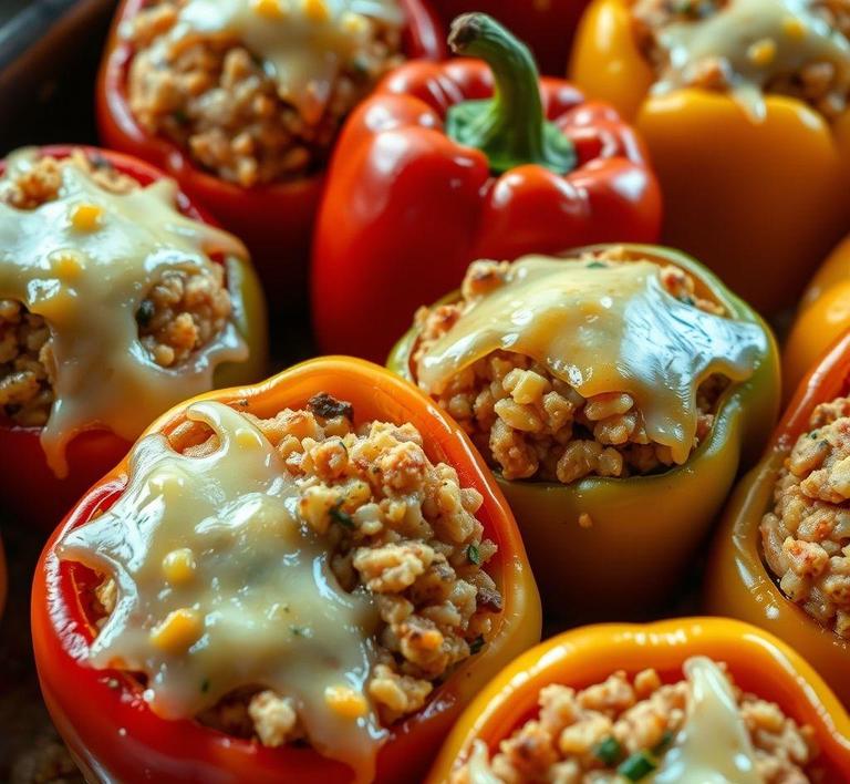 Stuffed Bell Peppers with Pilaf