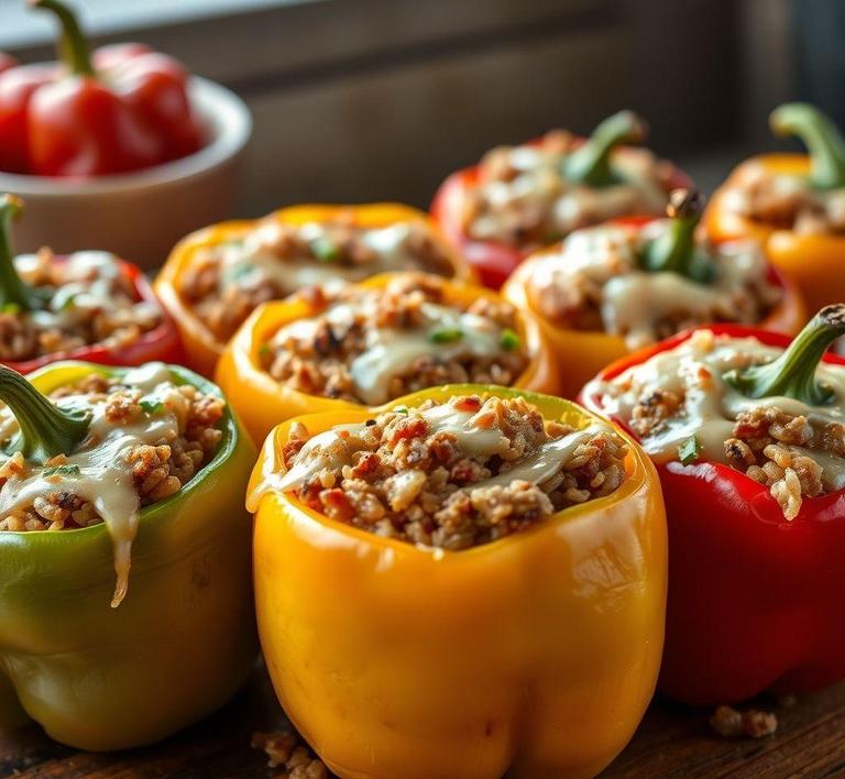 Stuffed Bell Peppers with Rice