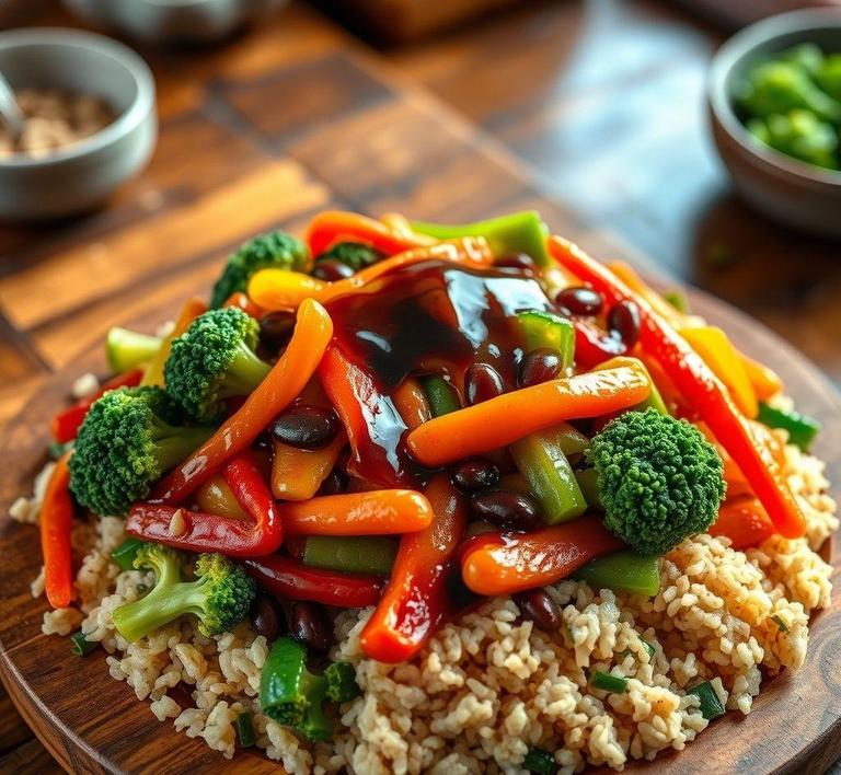 Veggie Bean and Rice Stir-fry