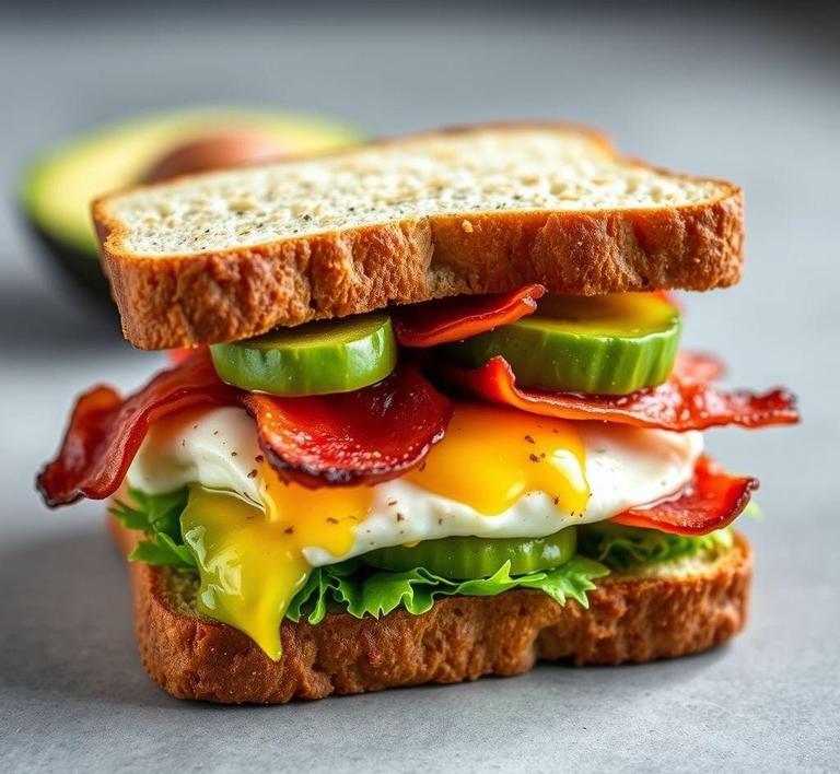 Bacon, Egg, and Avocado Sandwich