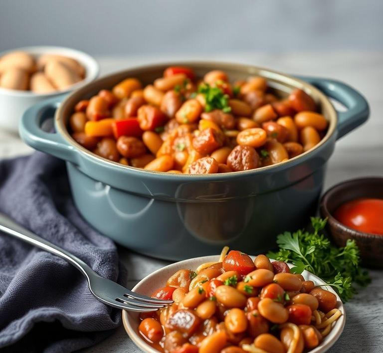 Baked Bean and Sausage Casserole