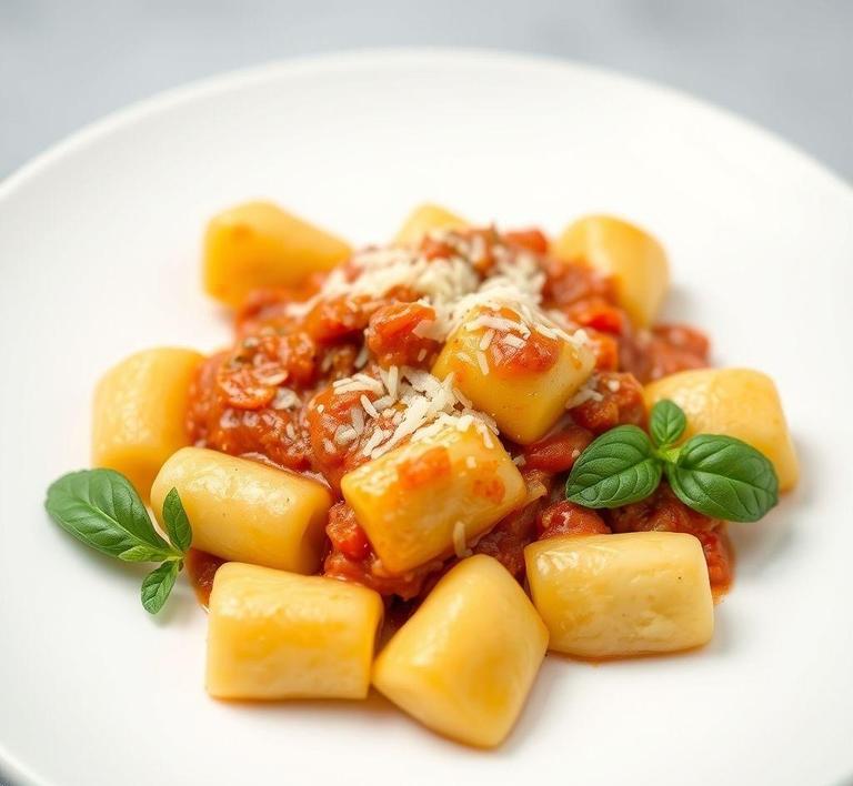Baked Gnocchi with Tomato Sauce and Cheese