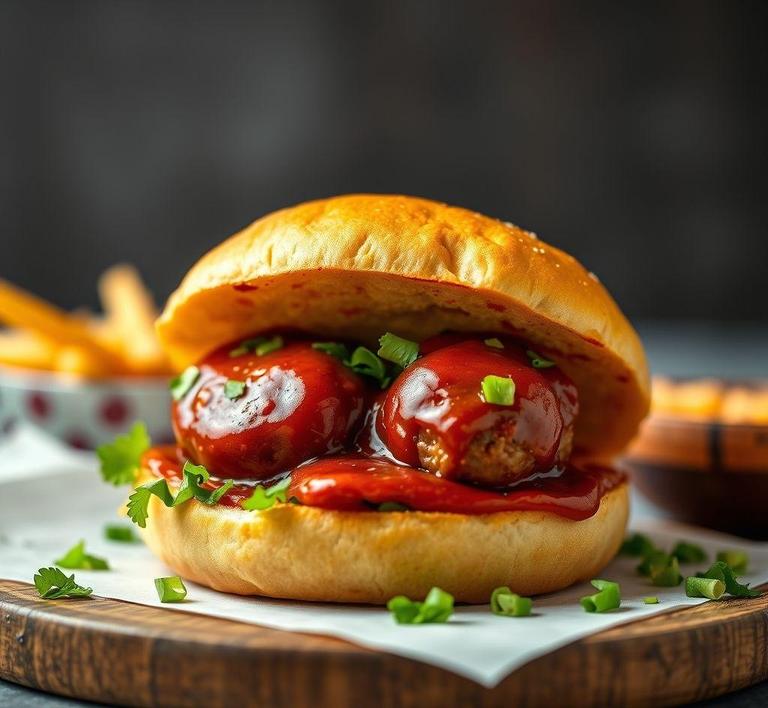 BBQ Meatball Sandwich