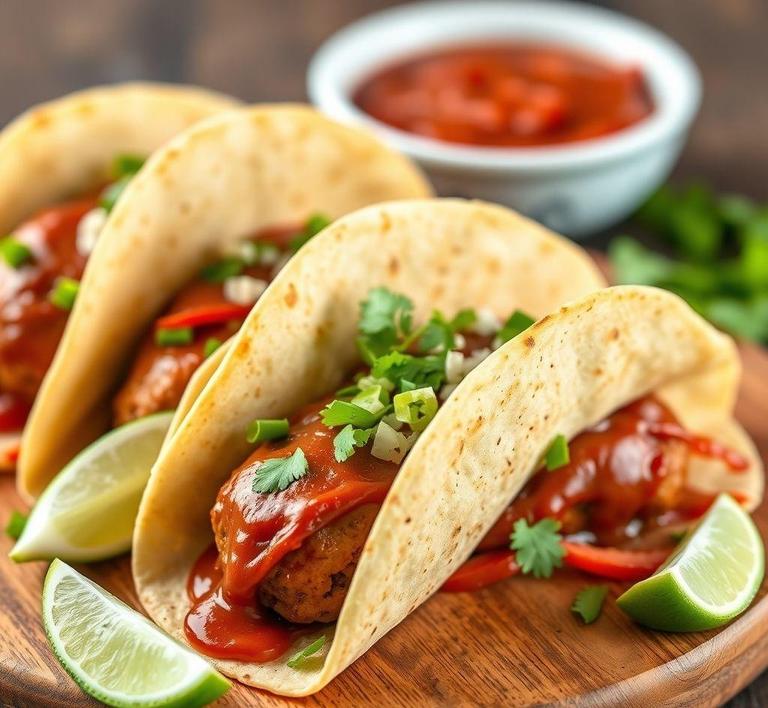 BBQ Meatball Tacos