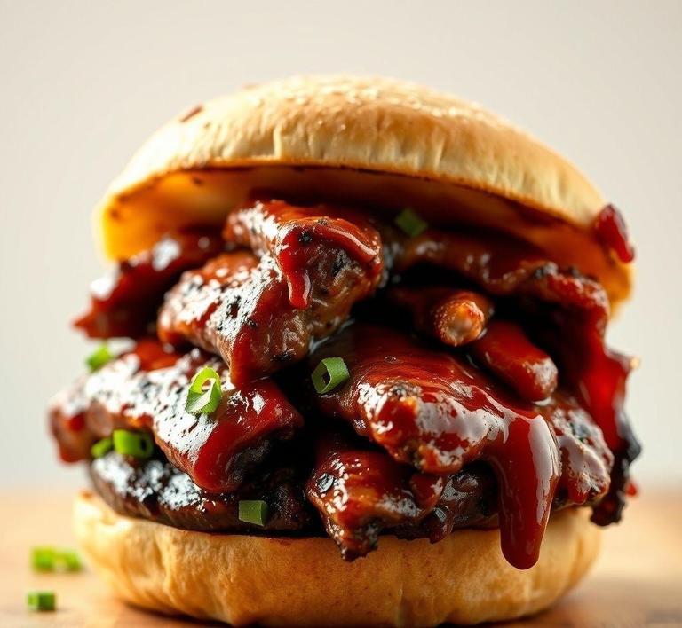 BBQ Ribs Sandwich