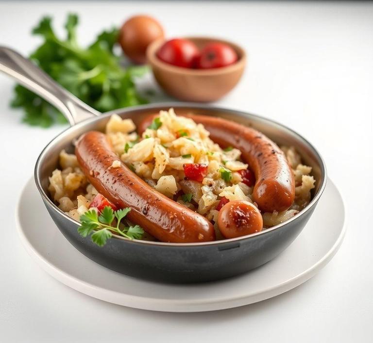 Bratwurst and Sauerkraut Skillet