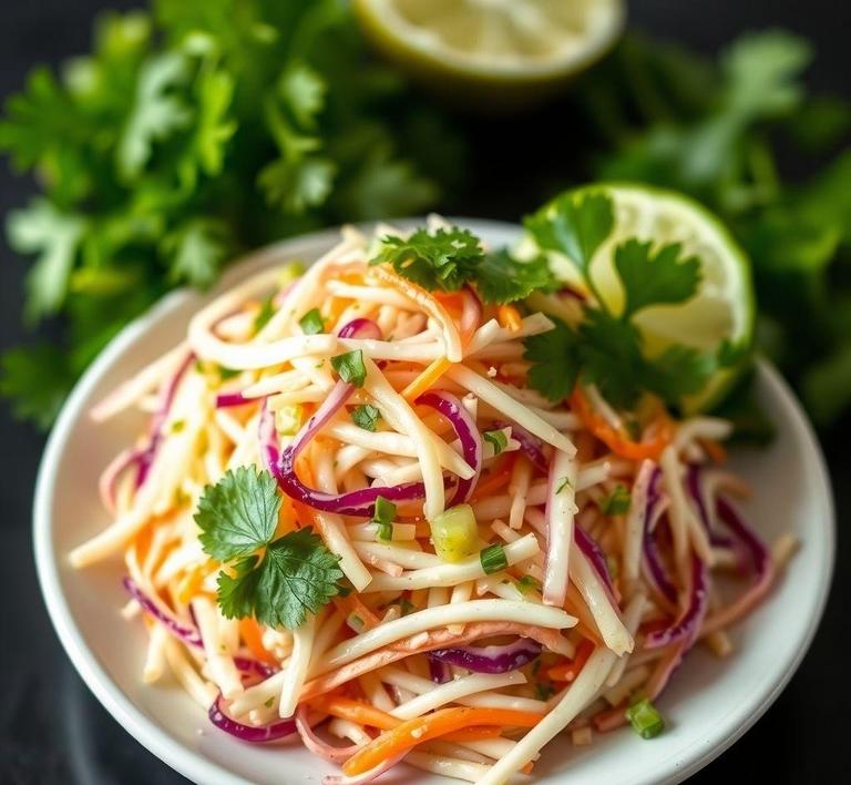 Cabbage Slaw with Lime and Cilantro