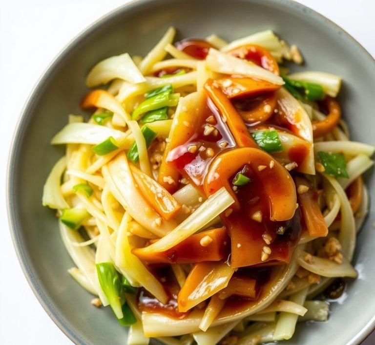 Cabbage Stir-Fry with Garlic and Soy Sauce