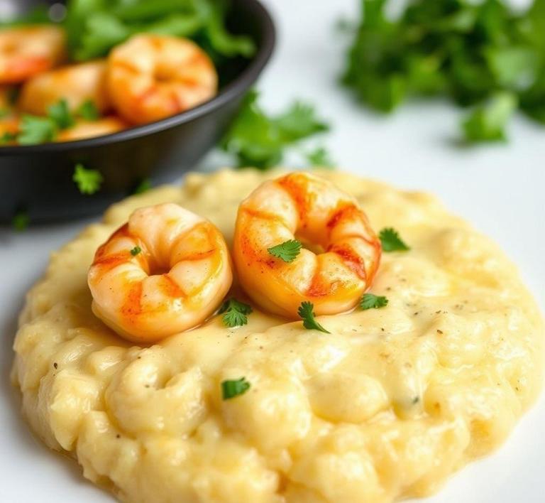 Cheese Grits and Shrimp Skillet