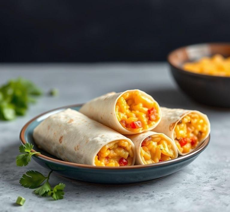 Cheese Grits Breakfast Burritos