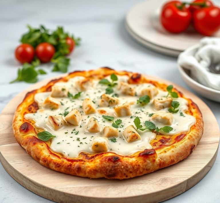 Chicken Alfredo Pizza