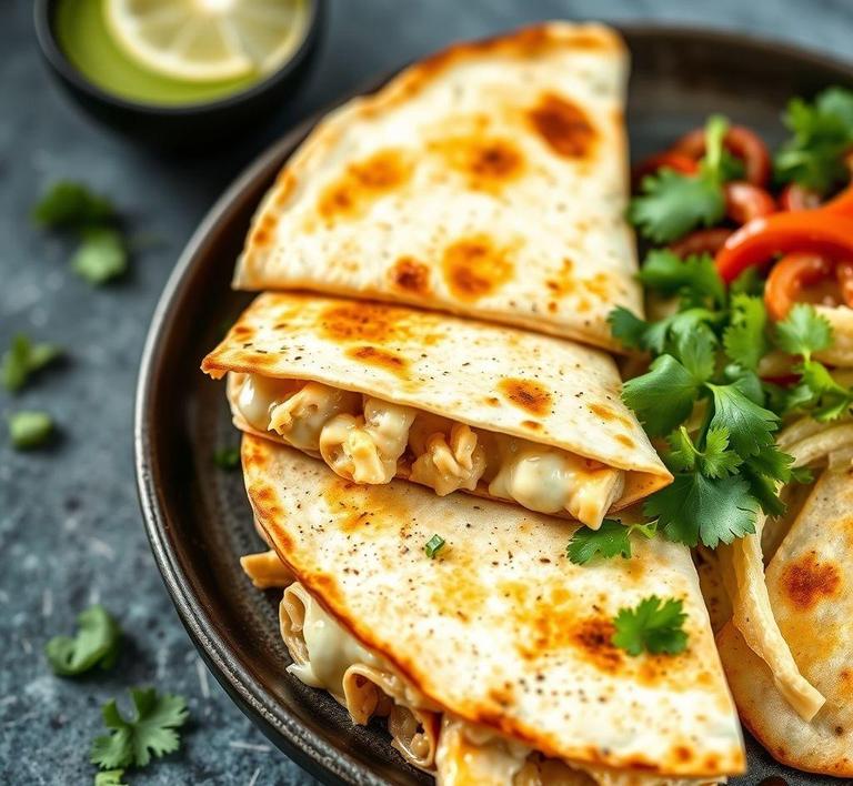 Chicken Alfredo Quesadillas