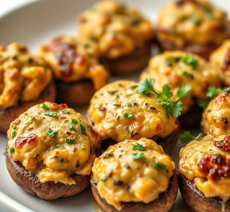 Chicken Marsala Stuffed Mushrooms