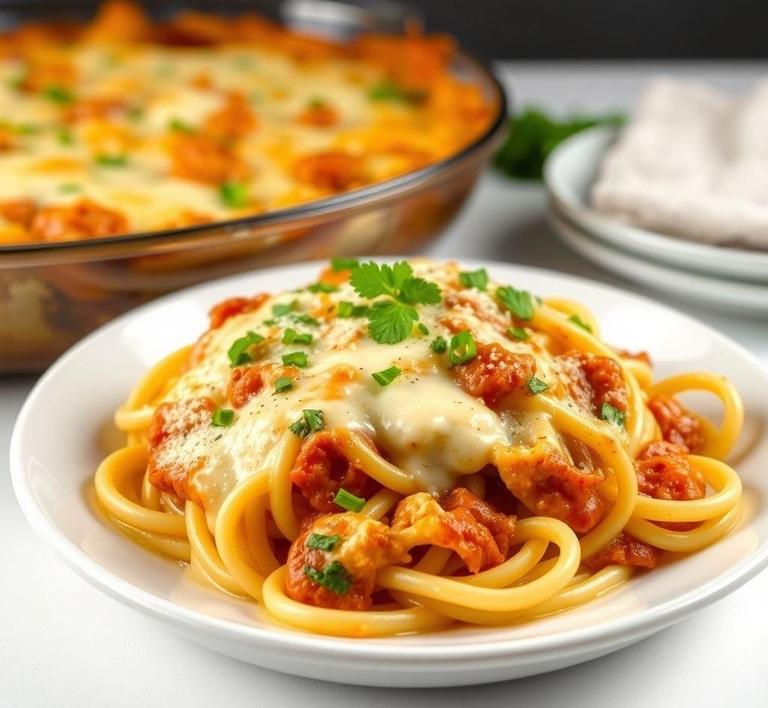 Chicken Parmesan Pasta Bake