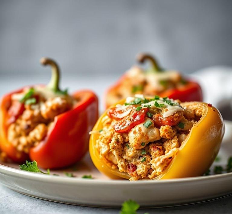 Chicken Taco Stuffed Peppers