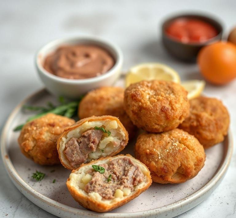 Chopped Liver and Potato Croquettes