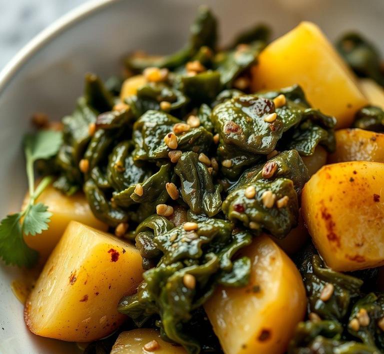Collard Greens and Potato Hash