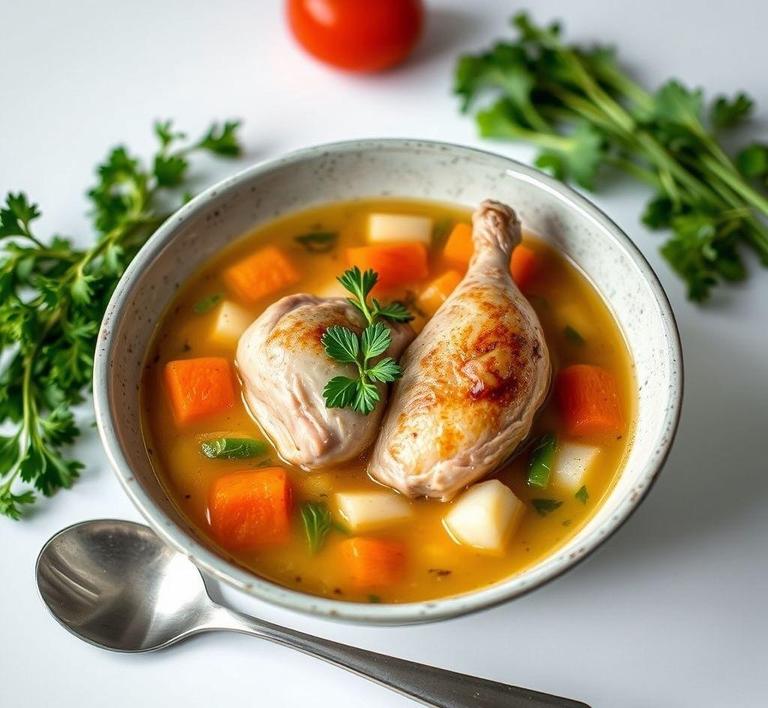 Cornish Hen and Vegetable Soup
