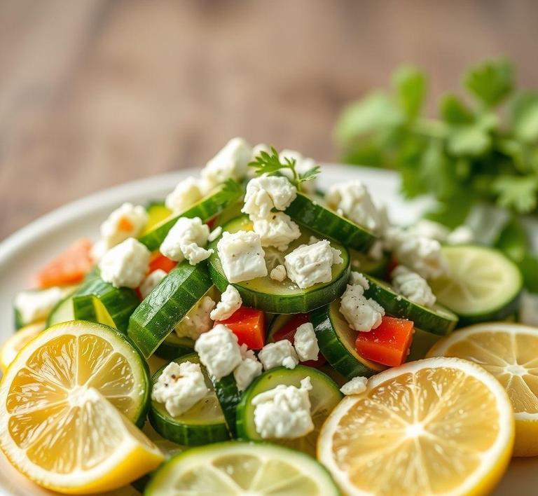 Cucumber Salad with Lemon and Feta