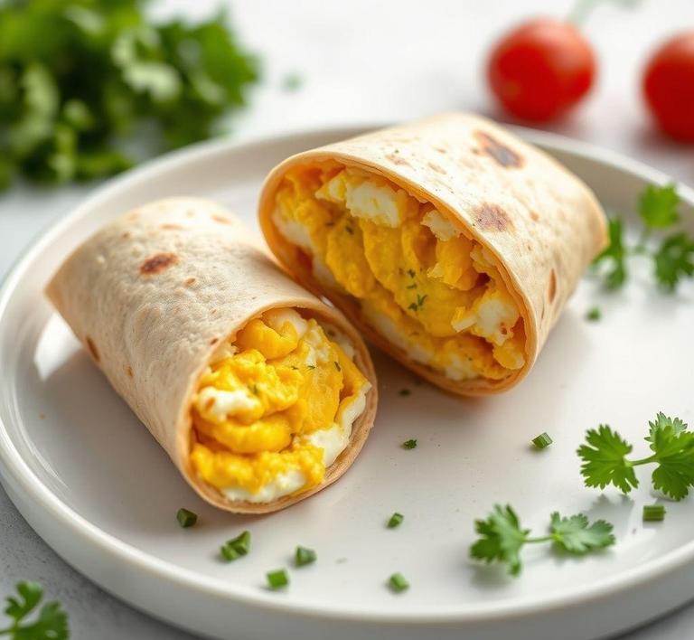 Deviled Egg Breakfast Burrito