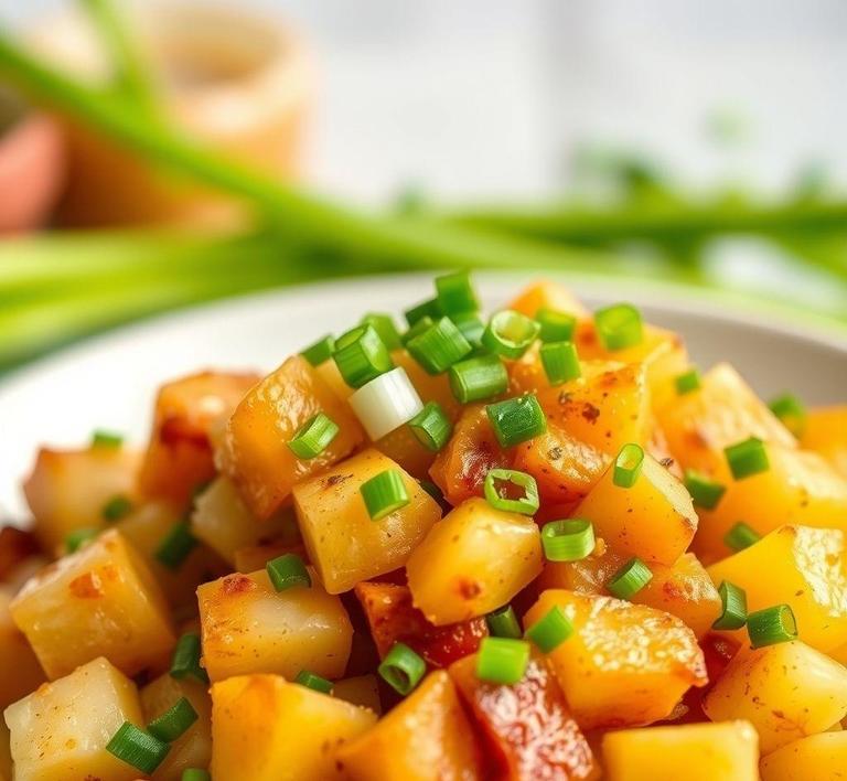 Green Onion and Potato Hash