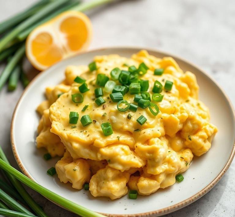 Green Onion Scrambled Eggs