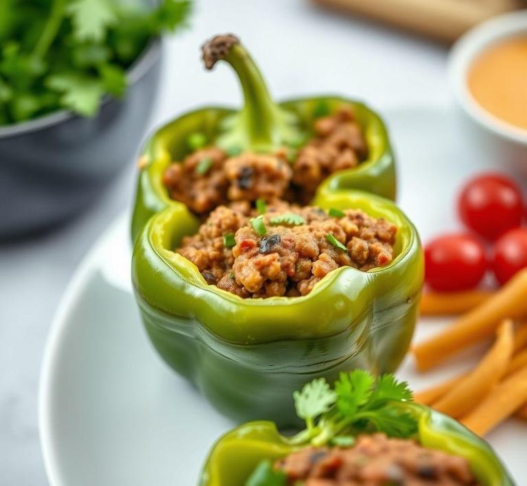 Hamburger Meat Stuffed Bell Peppers