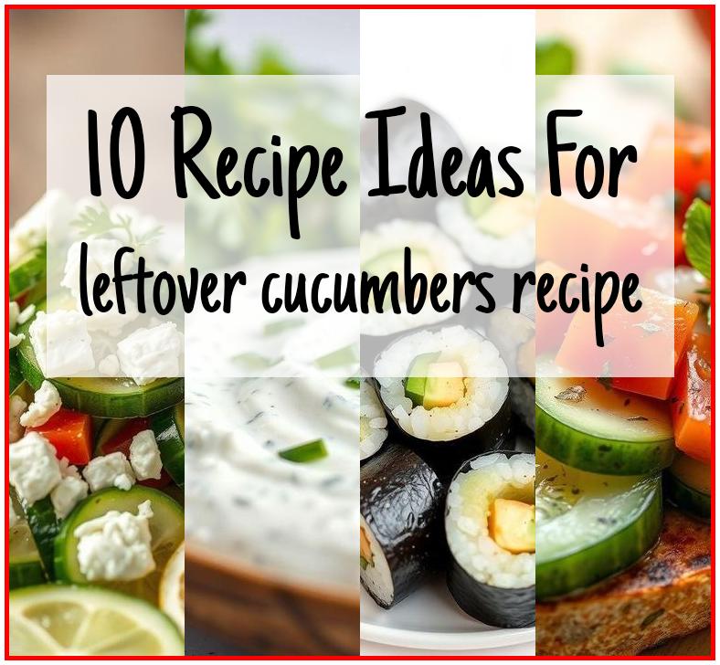 leftover cucumbers recipe