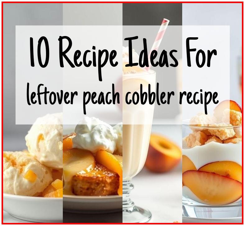 leftover peach cobbler recipe