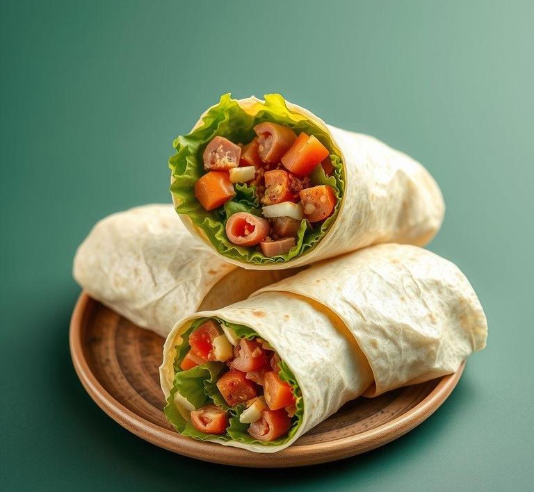 Lunch Meat Salad Wraps