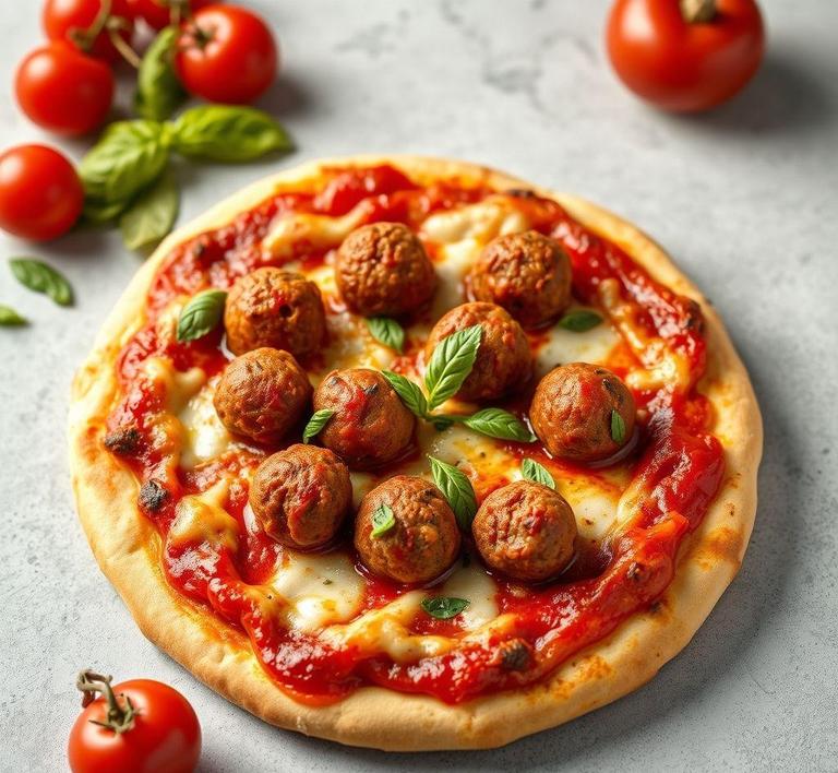 Meatball Pizza