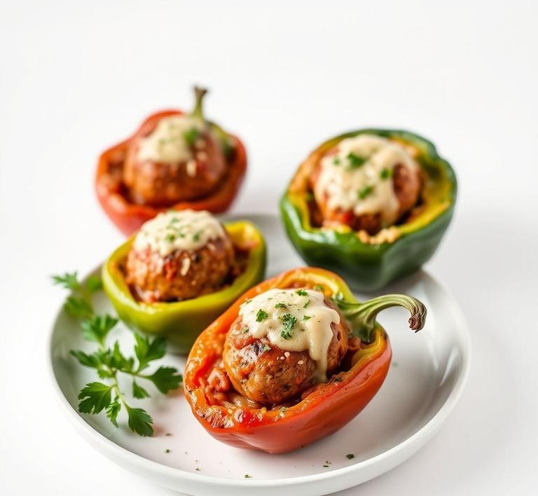 Meatball-Stuffed Peppers